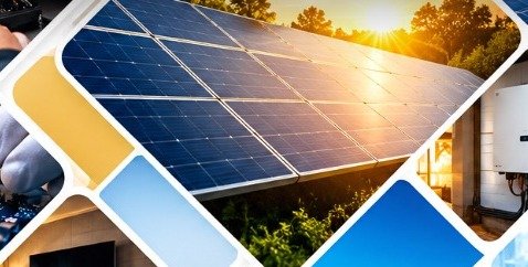 Rooftop solar panels installed for clean energy